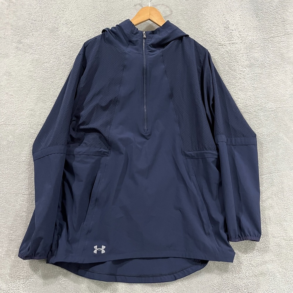 Under Armour Jacket Womens Medium‎ Cross Fit Anorak 1/2 Zip Navy